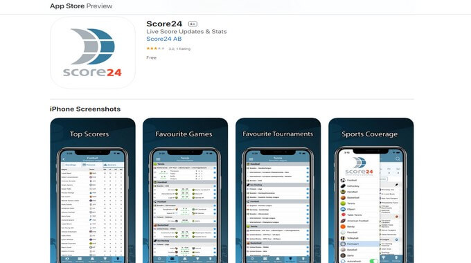 Formula 1, Baseball, Darts And More Sports Addition In Score24 IOS App