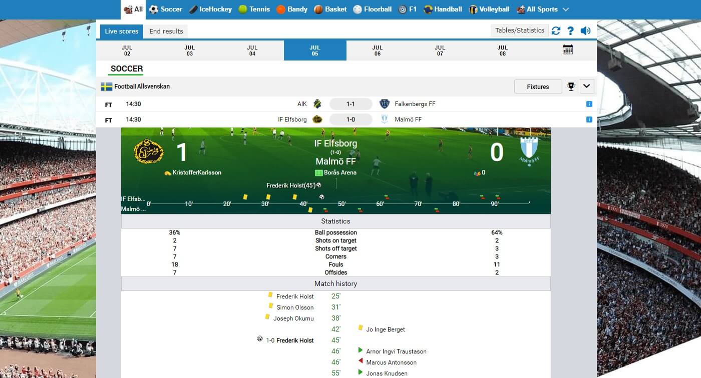 Launched Livescore V2 with the improved design and better mobile view