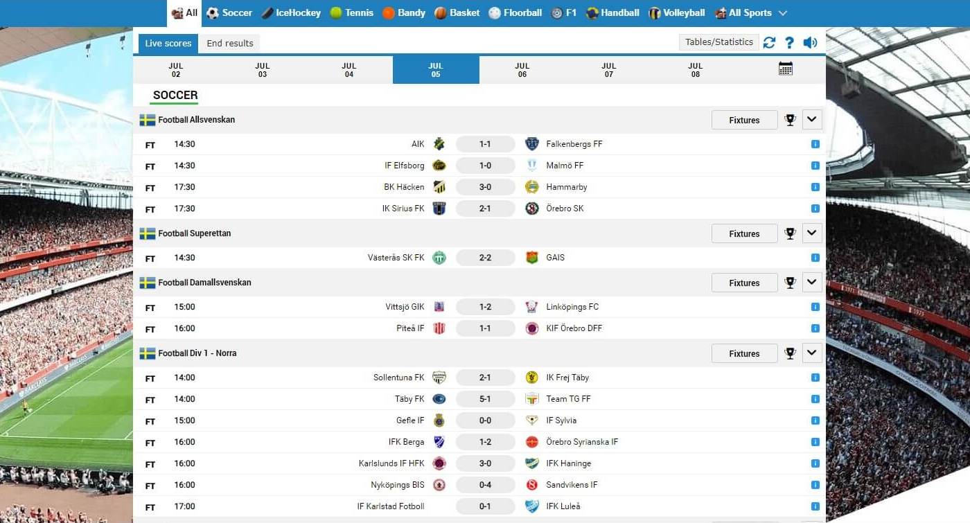 Launched Livescore V2 with the improved design and better mobile view