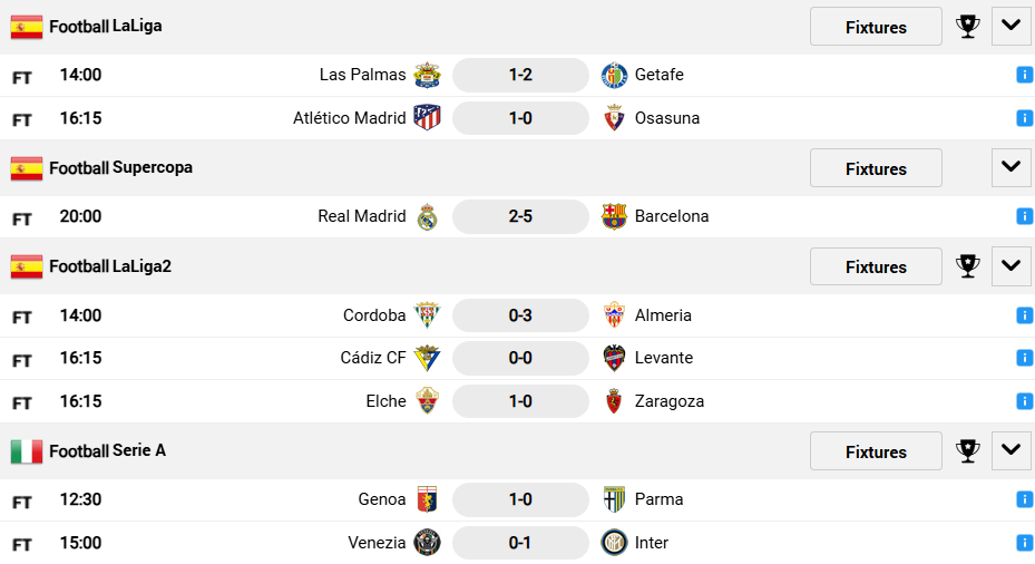 fixtures result feed 1 1 Intro